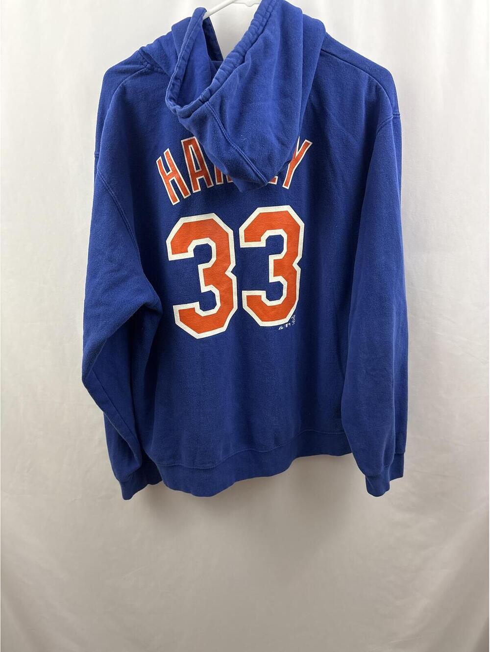 New York Mets Matt Harvey #33 Pullover Hoodie Sweatshirt Size Large Men’s MLB - Picture 5 of 6